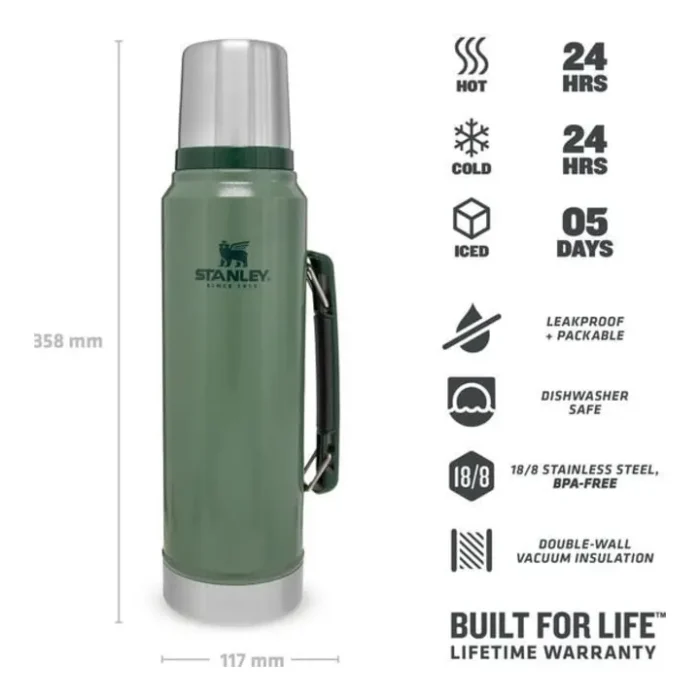 Stanley Classic Bottle 1l zelena - slika 2