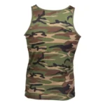 Majica brez rokavov - Tank Top Cotton - woodland camo - slika 2