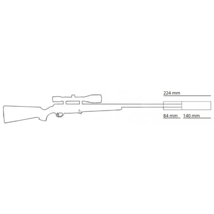 Dušilec - Hausken suppressor JD224 XTRM MKII 243-7mm - slika 2