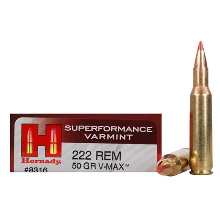 Naboji - Hornady 8316 Seuperformance varmint ammo 222 REM 50GR V-MAX SPF 20/200 - 20 kosov - slika 2