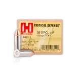 Naboji - Hornady 90311 38 special+P 110GR critical defense 25/250 - 25 kosov - slika 2