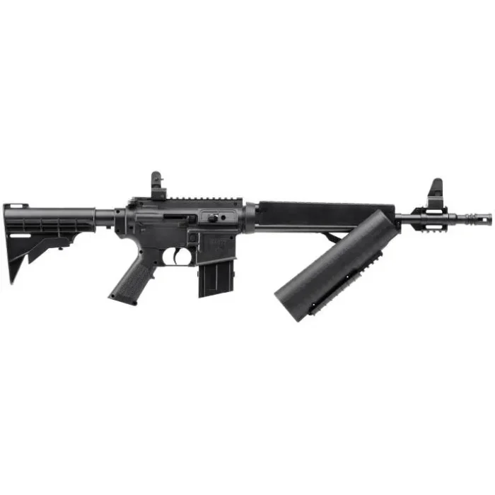 Kombinirana zračna puška ameriškega proizvajalca Crosman. M4-177 v kalibru 4.5 je sposobna izstreljevati diabole in BB-je. Primerna je za mlajše strelce zaradi kratkega dometa. Poskrbela bo za obilico zabave!