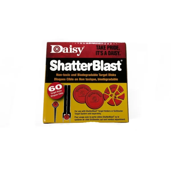 ShatterBlast so okrogli nestrupeni in biorazgradljivi diski. Primeri tako za zračno puško kot Airsoft.