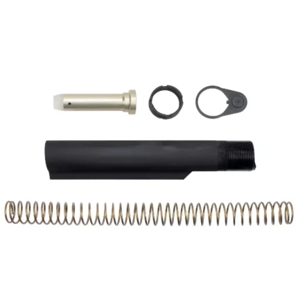 Complete buffer tube kit for Ar 15 rifles (commercial spec).