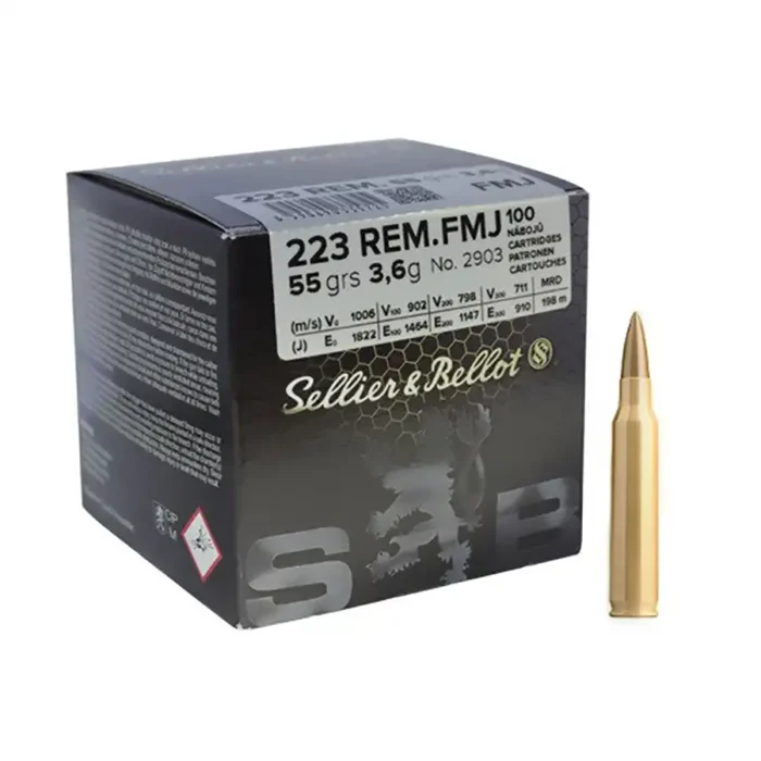 Naboj SB .223 Rem FMJ 55gn / 3,6g (100) - slika 1