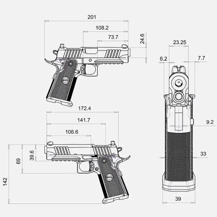 Pištola BUL SAS II TAC 4.25 9X19 - Stainless Steel - slika 5