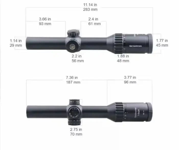 Daljnogled Vector Optics Continental 1-6x24 SFP - slika 5