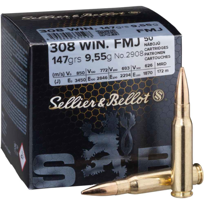Naboj SB .308 Win FMJ 147 gn - slika 1