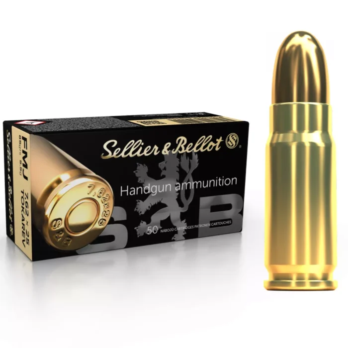 Naboj SB 7,62x25 Tokarev FMJ 5,5g - slika 1