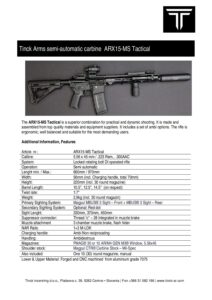 Puška Tinck Arms ARX-15 MS TACTICAL barrel 12,5'', .223 Rem - slika 5