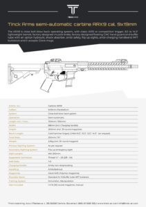Puška Tinck Arms ARX 9, barrel 12,5'', caliber 9x19 - slika 2