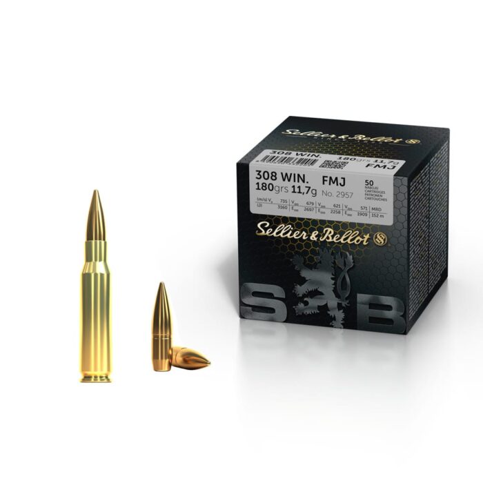 Naboj SB .308 Win FMJ 180 gn / 11,7g (50) - slika 1