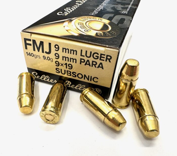 Naboj SB 9mm Luger (9x19) FMJ SUBSONIC  140gr/9,0g - slika 1
