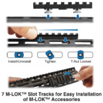 AR15 Super Slim Free Float M-LOK® Handguard, 15" | UTG PRO® - slika 3
