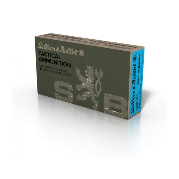 Naboj SB 7,62x51 SUBSONIC FMJ 13g - slika 1