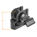 Super Slim Fixed Rear Sight, A2 Dual Aperture with 6/3 Drum | UTG® - slika 2