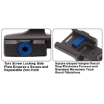 Super Slim Fixed Rear Sight, A2 Dual Aperture with 6/3 Drum | UTG® - slika 4