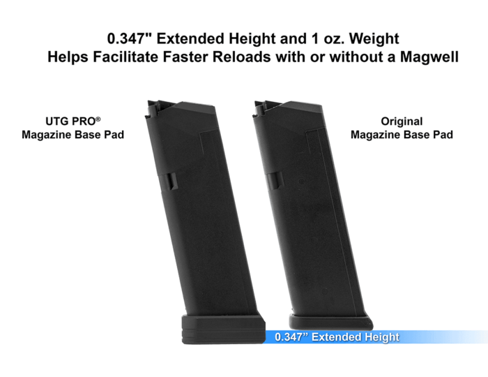 +0 Base Pad, for GLOCK® 9mm/.40 OEM Magazine, Black Aluminum | UTG PRO® - slika 6