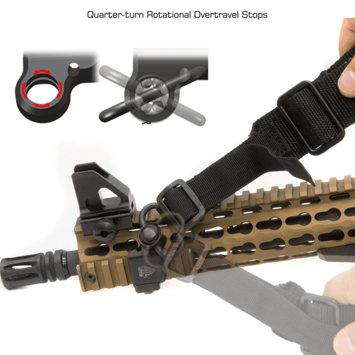 Angled QD Sling Swivel Adaptor, Picatinny, 45 Degree Offset | UTG® - slika 6