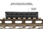 Low Profile Picatinny Panel Covers, 2.7", Black, 6/Pack | UTG® - slika 4