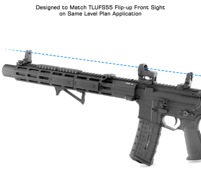 Rear Sight, Manual Flip-up, Tool-free Dual Aperture | UTG PRO® - slika 5