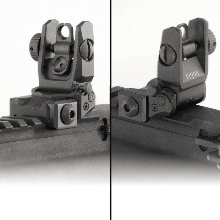 Rear Sight, Manual Flip-up, Tool-free Dual Aperture | UTG PRO® - slika 6