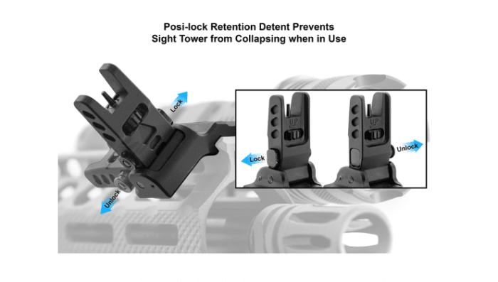 ACCU-SYNC® 45 Degree Front Sight, Manual Flip-up, Tool-free FSP | UTG® - slika 7