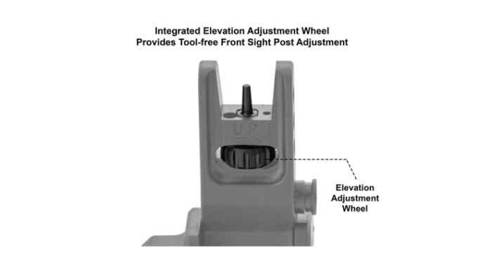 ACCU-SYNC® 45 Degree Front Sight, Manual Flip-up, Tool-free FSP | UTG® - slika 8