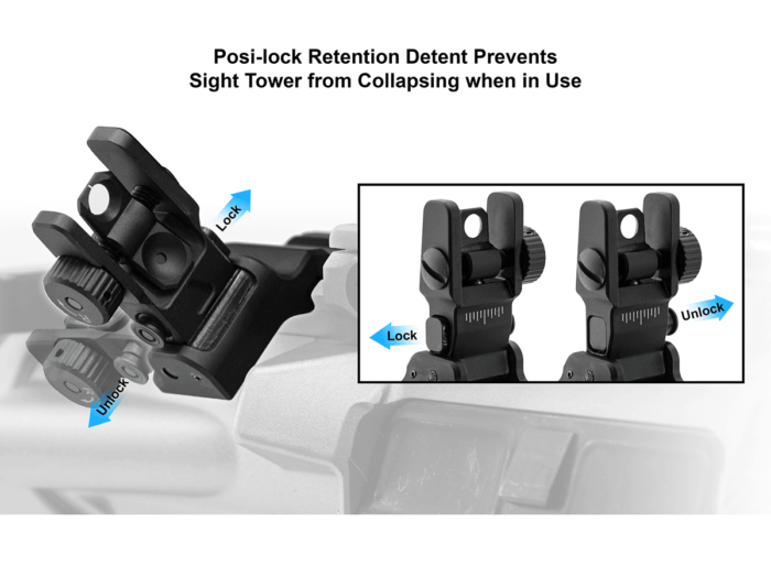ACCU-SYNC® 45 Degree, Dual Aperture Rear Sight, Manual Flip-up | UTG® - slika 5