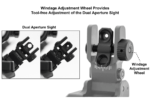 ACCU-SYNC® 45 Degree, Dual Aperture Rear Sight, Manual Flip-up | UTG® - slika 6