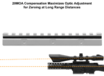 Super Slim 20MOA Elevated Picatinny Mount, 13-SLOT | UTG® - slika 6