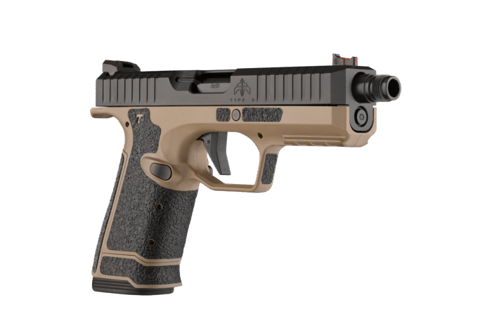 Archon Firearms TYPE D semiautomatic pistol, 9mm Luger, Black slide, GEN2 FDE modular grip, EDGE FDE grip tape, RMR cut, TB 13.5x1LH - slika 5
