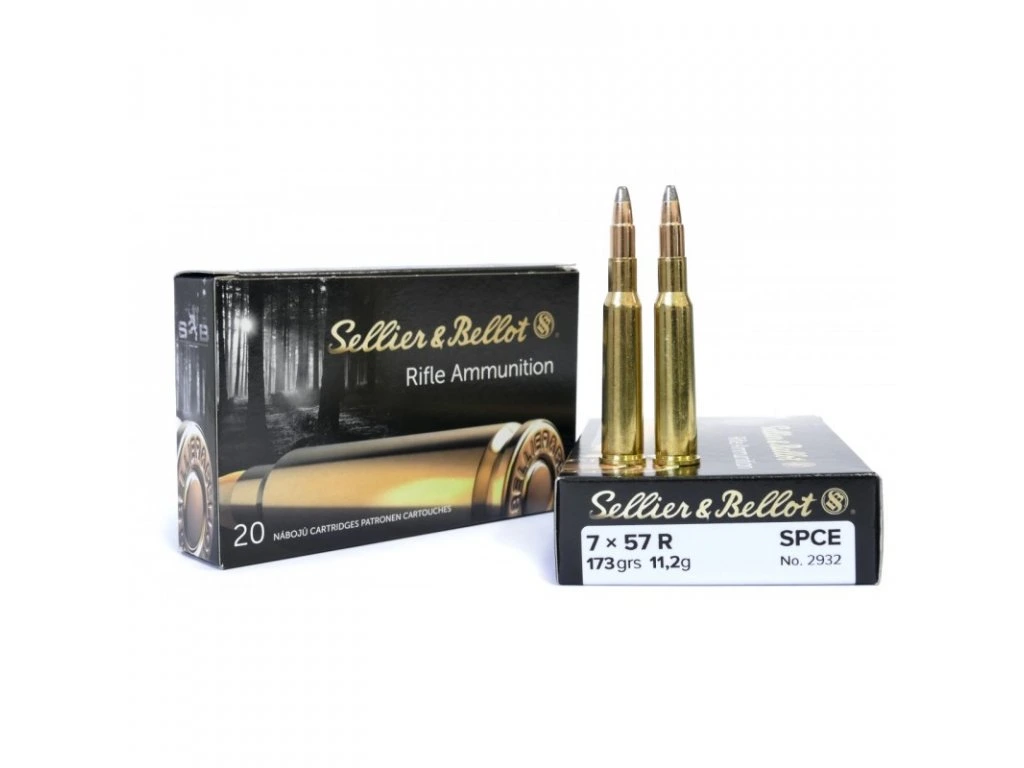 25536-1_2938-7x57r-s-b-spce-173gr-11-2g Naboj SB 7x57R SPCE 173gn, 11,2g (20) - slika 1