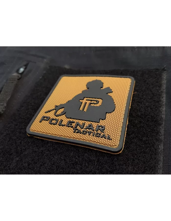 PT Logo PVC patch | Black/Coyote - Polenar Tactical Armory