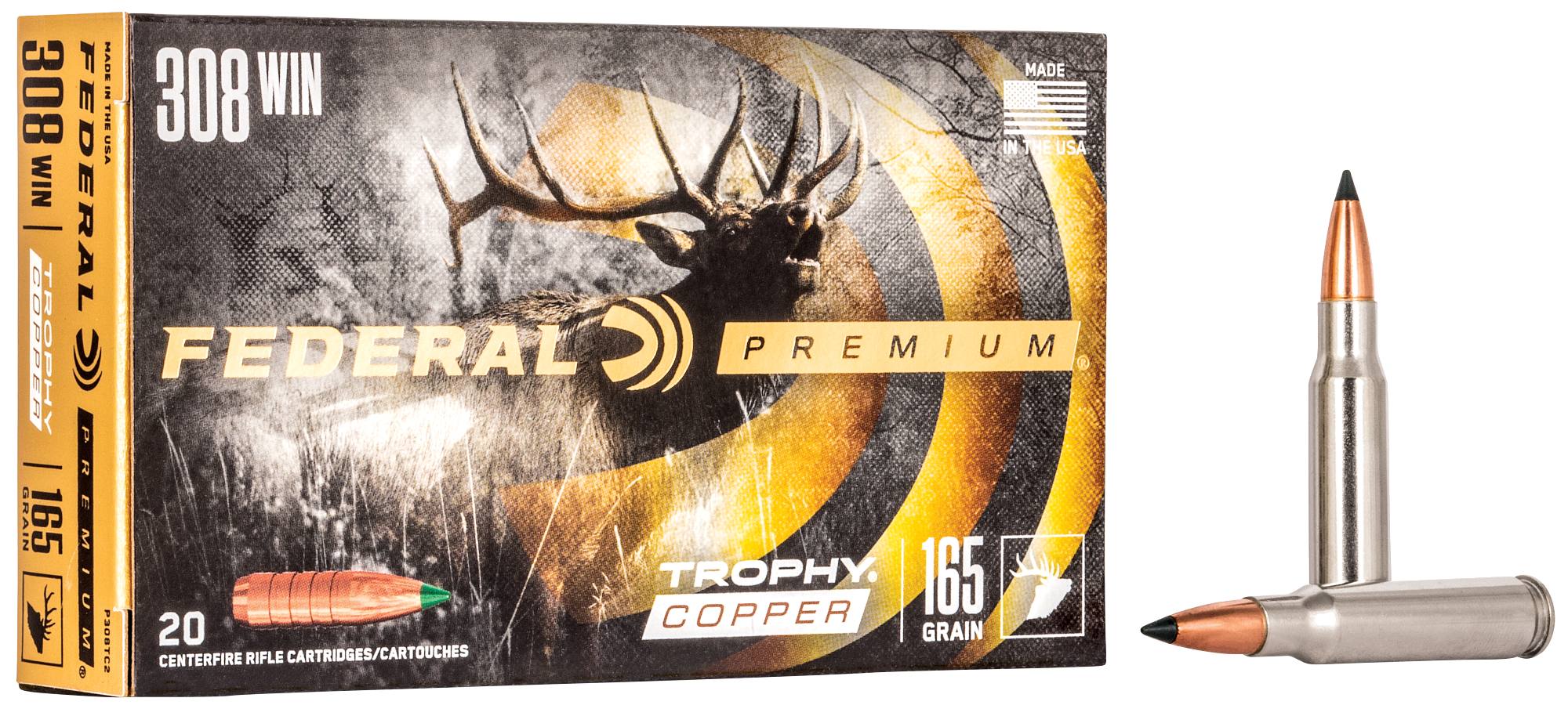 P308TC2_308_Win_Trophy_Copper_Combo_R Federal Vital Shok Ammunition 308 Winchester 10,7g / 165gr Trophy Copper - slika 1